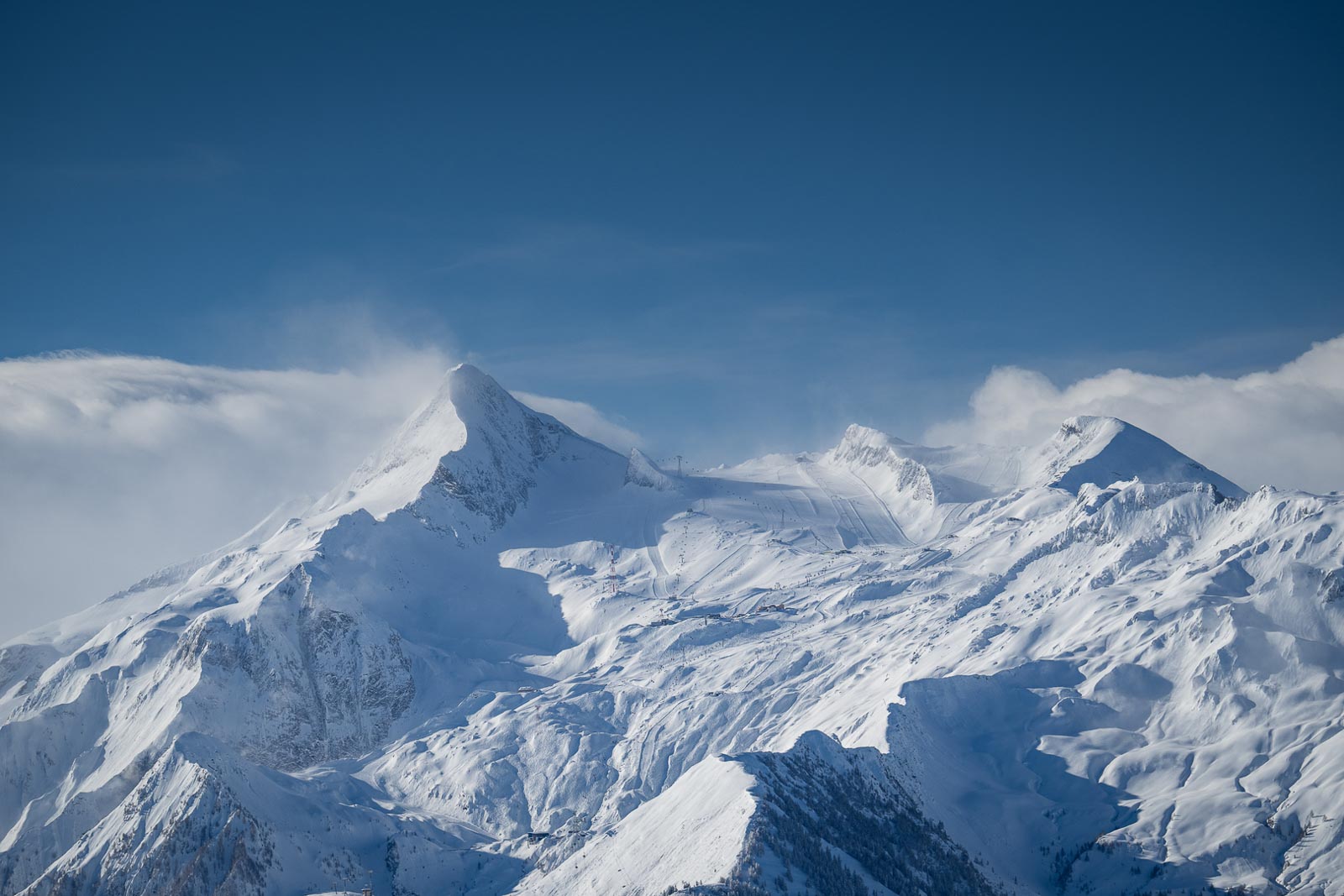 Verschneites Kitzsteinhorn im Winter