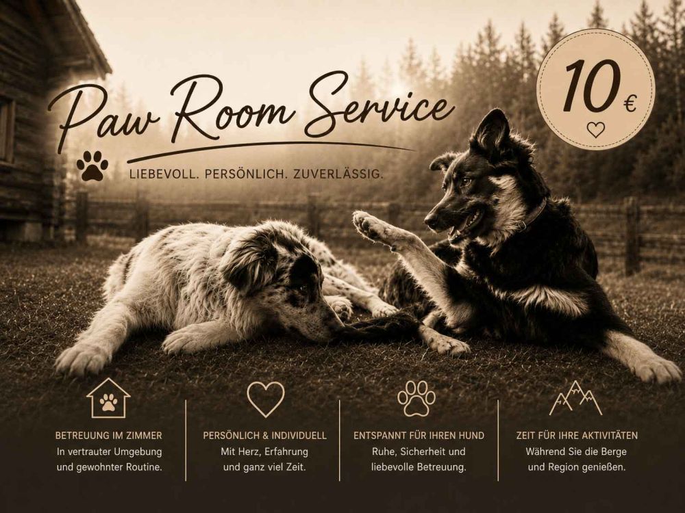 Paw Room Service für Hunde in der Ski & Paw Lodge Kaprun